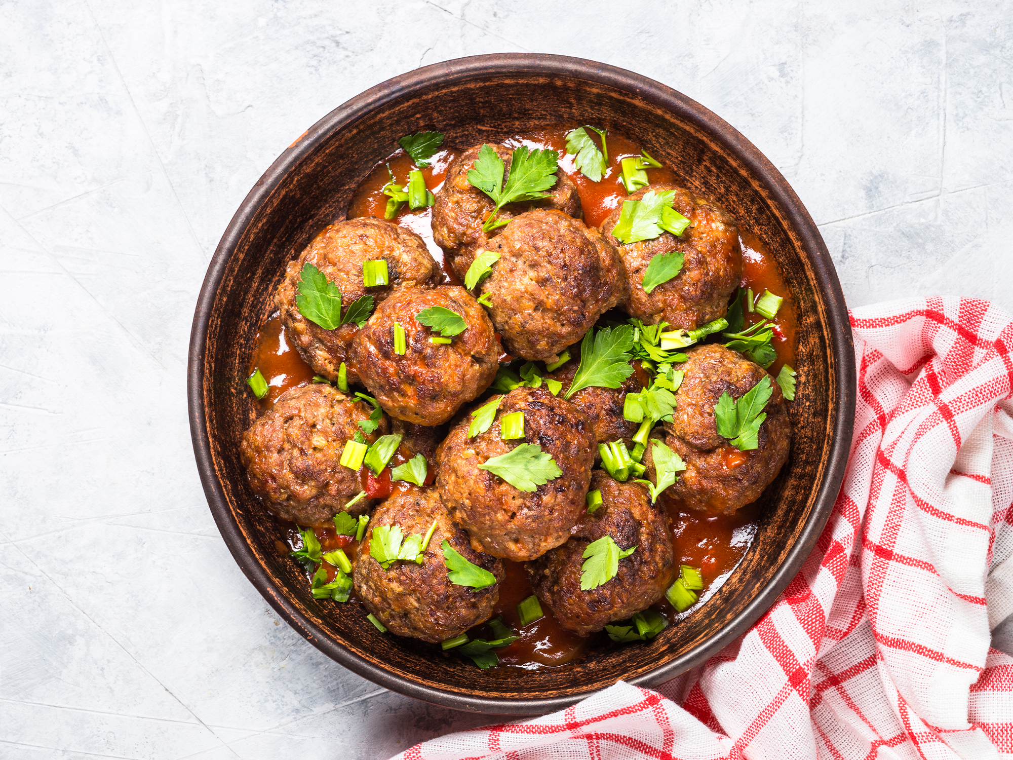 Garlic Cream Cheese Lamb Stuffed Meatballs